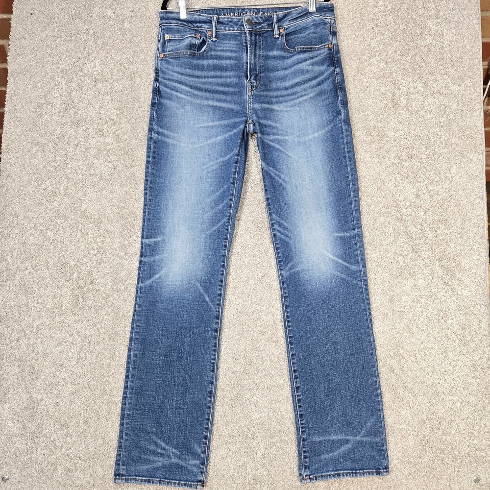 American Eagle AE jeans Men 34x36 Original Bootcut blue AirFlex Stretch Denim